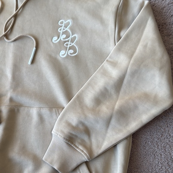 NEW Bogey Boys Golf by Macklemore Essentials Hoodie Tan/White Oversized - Picture 3 of 8